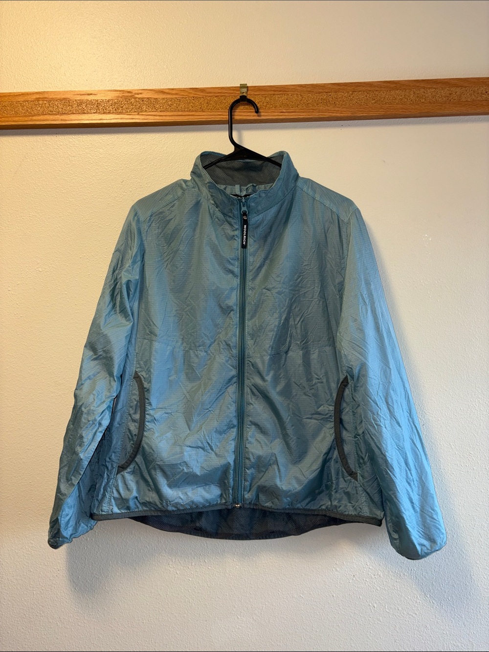 Woolrich Light Blue Windbreaker Jacket